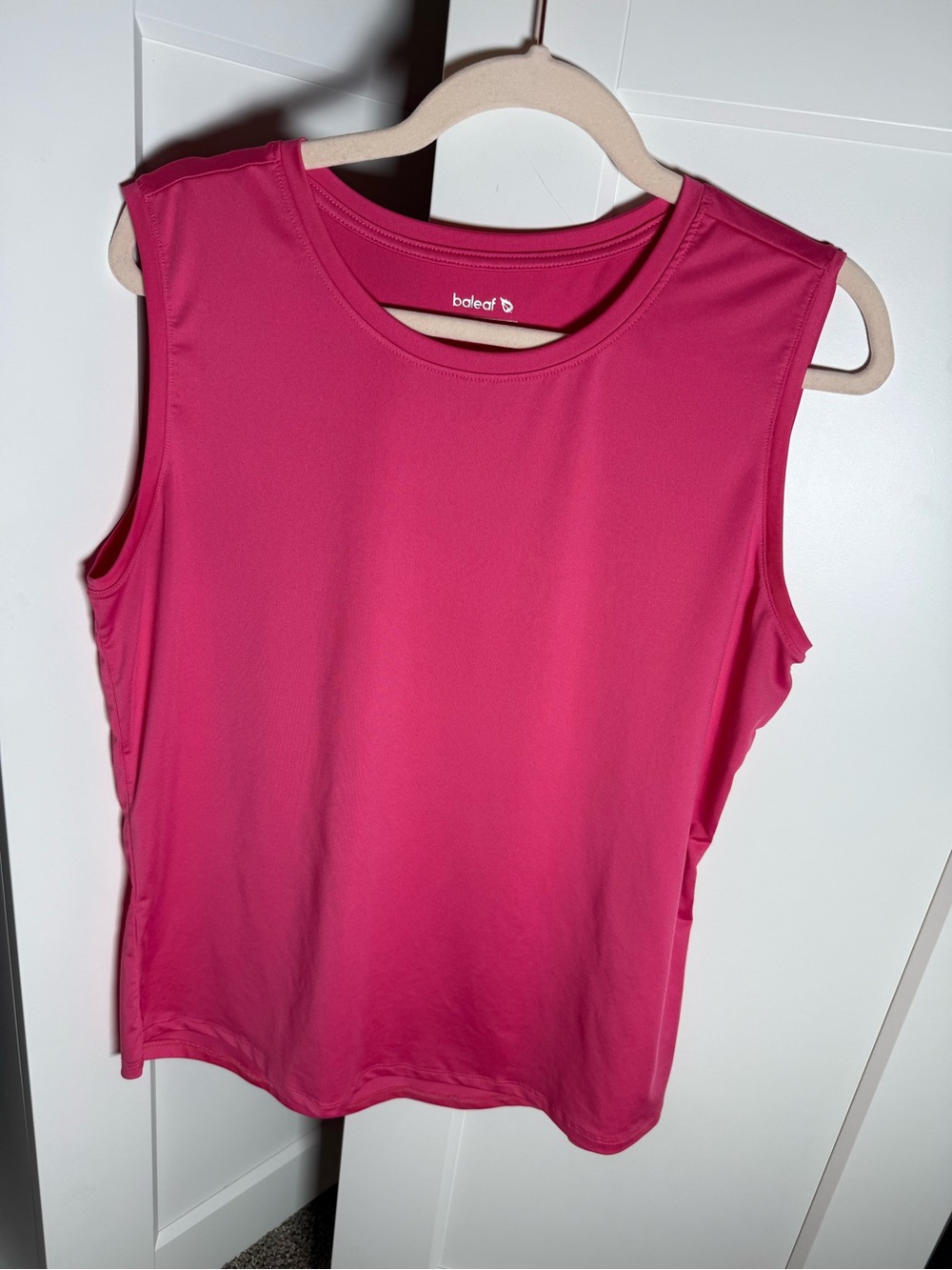 Baleaf Women's Sleeveless Workout Tee in Bright Pink
